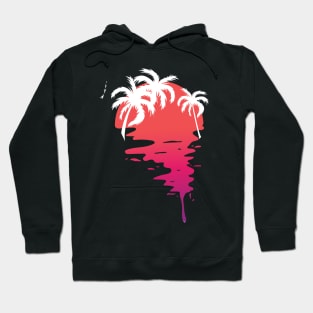 Surfing Sunset Vinatge Palm Tree | Positivity Hoodie